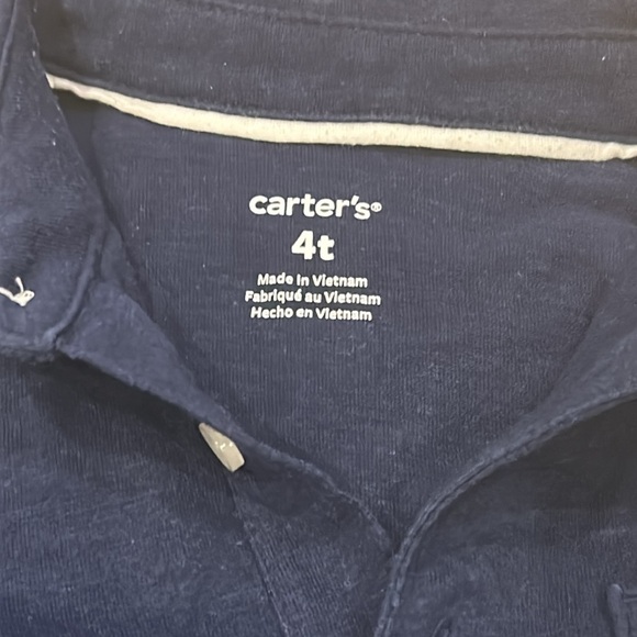 Carter’s Blue Polo T-Shirt & The Children’s Place Khaki Tan Pants in Size 4T - Picture 3 of 7
